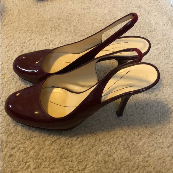 Kate Spade Slingback pumps - Maroon 7.5 - Picture 3 of 5